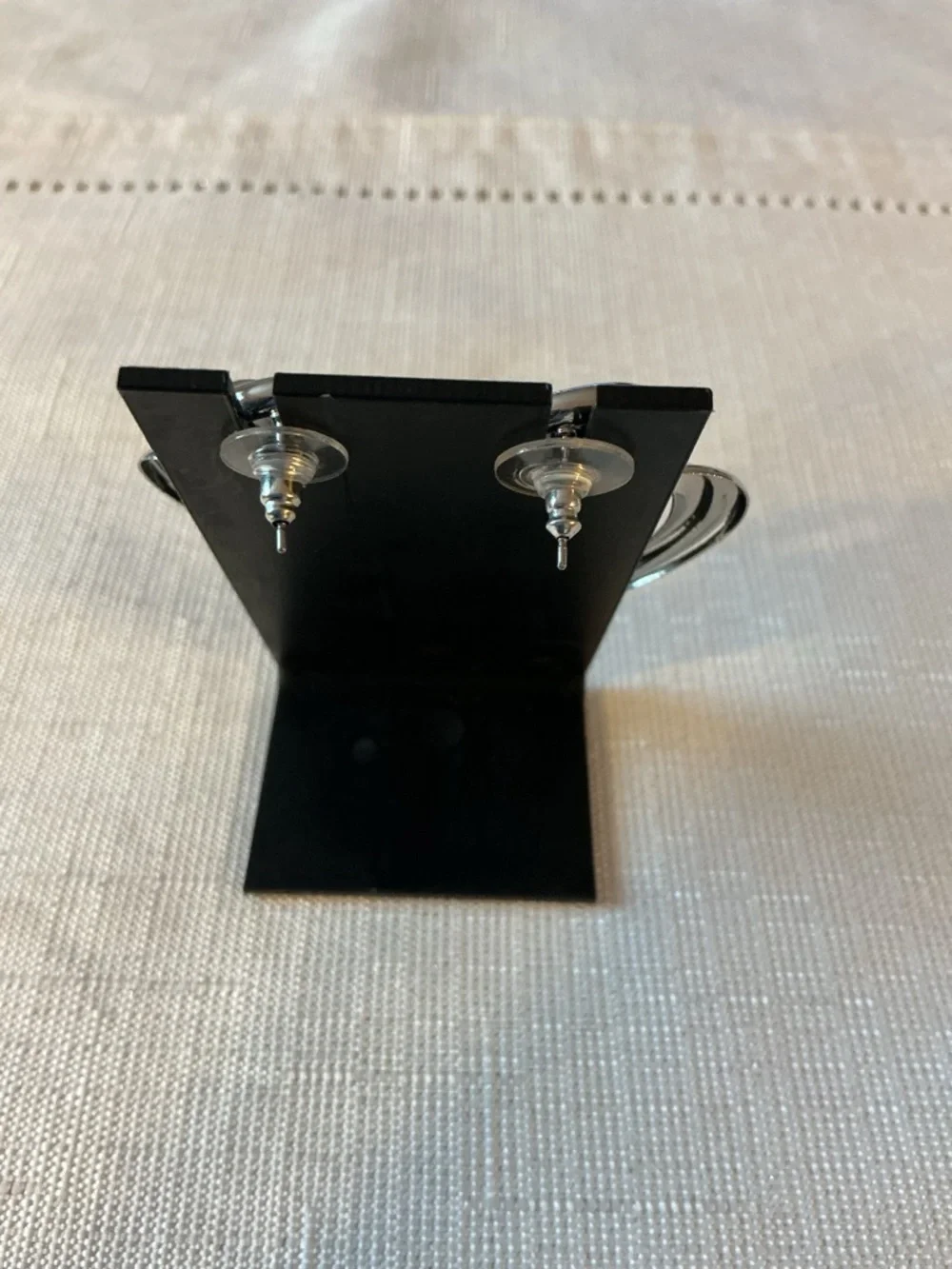 Door Knocker Silver Tone Earrings